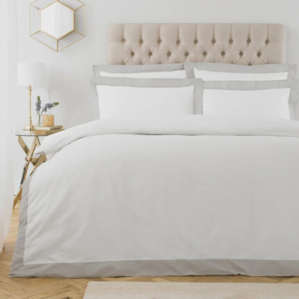 Alavaca Double 200TC Oxford Border Duvet Cover Set – Soft Cotton
